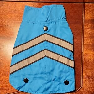 Blue Dog Jacket with Reflective Stripes